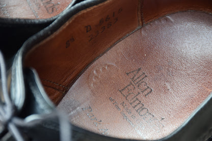 【良品】Allen Edmonds アレンエドモンズ Park Avenue パークアベニュー ストレート 内羽根 6アイレット 黒 ブラック US8.5 / 26.5cm相当【W3375】