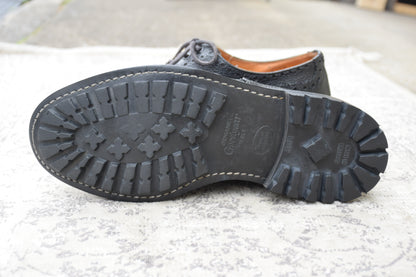 【リフト交換済み】Tricker's トリッカーズ M3087 ILKLEY イルクリー バートン型 ウイング 外羽根 グレインレザー 黒 ブラック UK8 / 26.5cm【W3558】