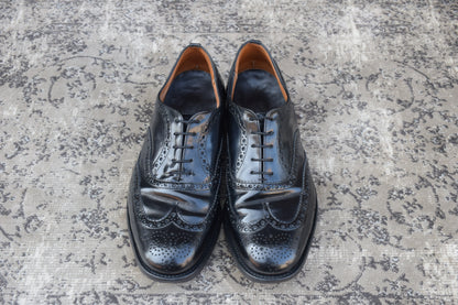 Church’s チャーチ Burwood バーウッド ウィング 内羽根 メダリオン 黒 ブラック UK9 / 27.5cm相当【W3376】