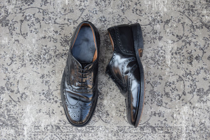 Church’s チャーチ Burwood バーウッド ウィング 内羽根 メダリオン 黒 ブラック UK9 / 27.5cm相当【W3376】