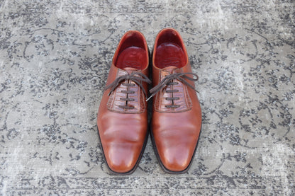 【リフト交換済み】Crockett&Jones クロケットアンドジョーンズ REGENT レジェンド プレーン 内羽根 リザード 切替 茶 ブラウン UK6 / 24.5cm【W2771】