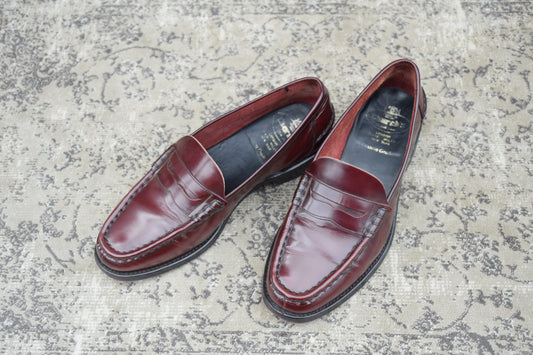 Church's チャーチ 4都市 Coin Loafer コインローファー ビーフロール 赤茶 バーガンディー UK8.5F / 27.0cm相当【W3559】