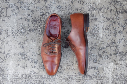 【リフト交換済み】Crockett&Jones クロケットアンドジョーンズ REGENT レジェンド プレーン 内羽根 リザード 切替 茶 ブラウン UK6 / 24.5cm【W2771】