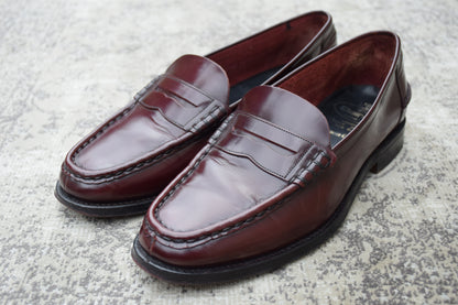 Church's チャーチ 4都市 Coin Loafer コインローファー ビーフロール 赤茶 バーガンディー UK8.5F / 27.0cm相当【W3559】