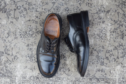 【リフト交換済み】Tricker’s トリッカーズ M7060 Kendal ケンダル プレーン 外羽根 4アイレット 黒 ブラック UK8 / 26.5cm【W3377】