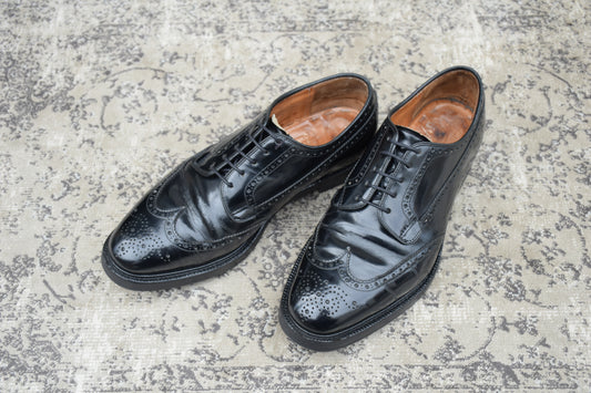 【リフト交換済み】Church's チャーチ GRAFTON グラフトン 3都市 73ラスト ウイング 外羽根 黒 ブラック UK9.5G / 28.0cm相当【W3560】