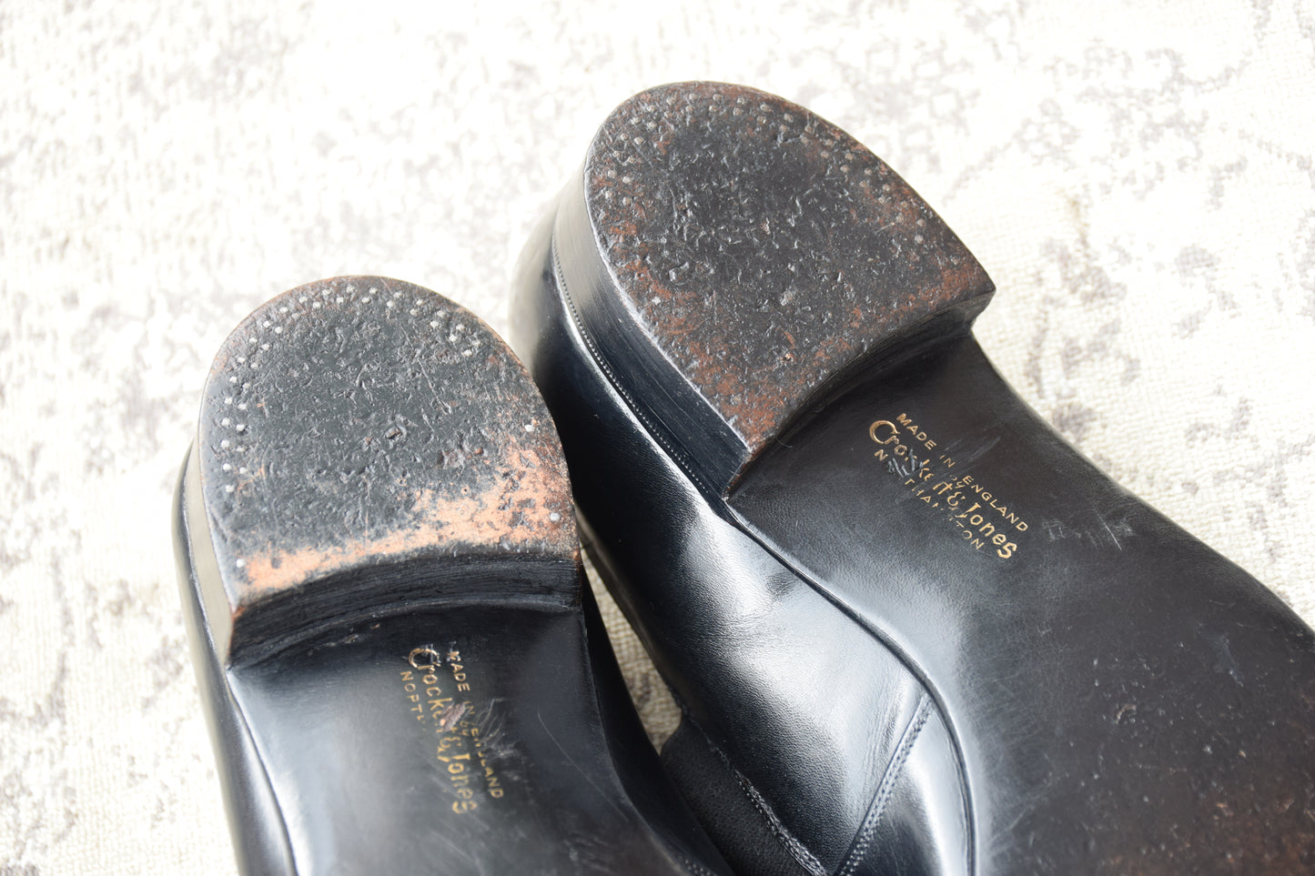 【良品】Crockett&Jones / クロケットアンドジョーンズ 60~70年代 WINSTON3 ウィンストン サイドエラスティック サイドゴア 黒 ブラック UK7.5 / 26.0cm【W3420】