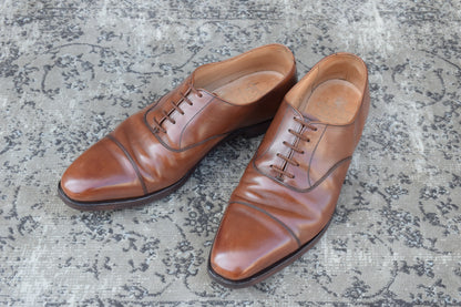 Crockett&Jones クロケットアンドジョーンズ Paul Smith ポール・スミス別注 Hallam ハラム ストレート 内羽根 茶 ブラウン UK8 / 26.5cm相当【W3378】