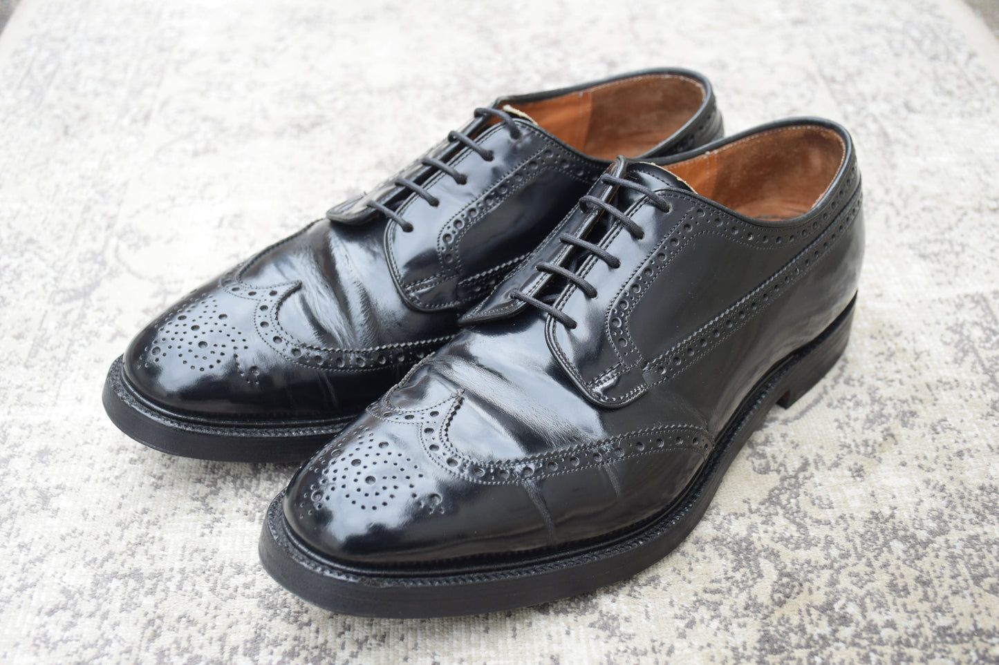 【リフト交換済み】Church's チャーチ GRAFTON グラフトン 3都市 73ラスト ウイング 外羽根 黒 ブラック UK9.5G / 28.0cm相当【W3560】