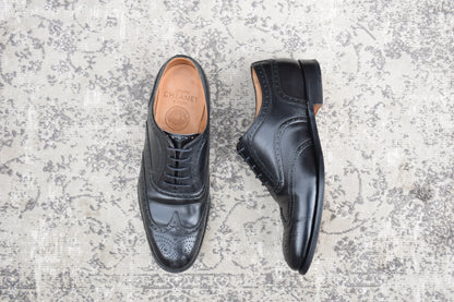 Excellent condition: Joseph Cheaney &amp; Sons ARTHUR III brogue boots in black, UK size 6.5, 25.0-25.5cm (W3421).