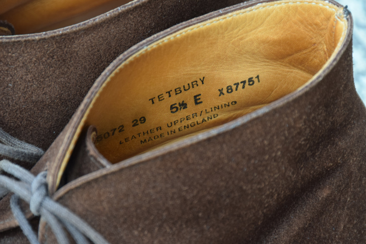 【美品】Crockett&Jones クロケットアンドジョーンズ Tetbury テットベリー チャッカブーツ スエード 茶 ブラウン UK5.5 / 24.0cm【W3392】