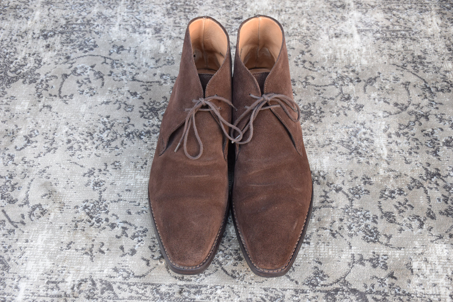 【良品】クロケットアンドジACrockett&Jones クロケットアンドジョーンズ TETBURY テッドベリー チャッカブーツ スエード ダイナイトソール 茶 ブラウン UK7.5 / 26cm【W2751】ョーンズ テッドベリー チャッカ 茶 7.5 スエード