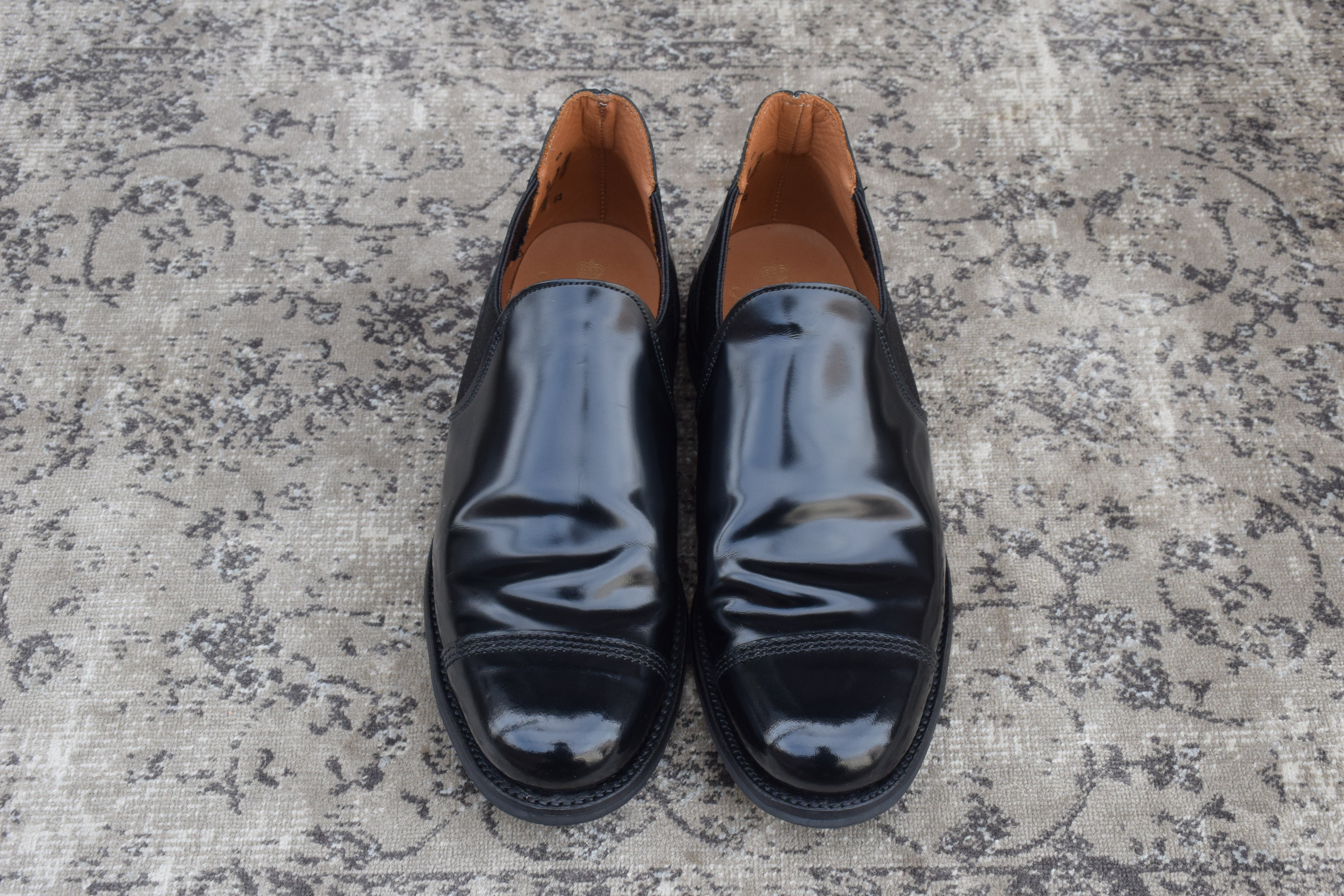 Sanders 黒　革靴　size7 26.0〜26.5相当 サンダース ドレスシューズ メンズ ビジネスシューズ プレーントゥ 外