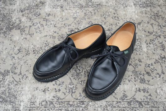【美品】Paraboot パラブーツ MICHAEL ミカエル チロリアン 黒 ブラック 43 / 27.5cm〜28.0cm【Ｗ3562】