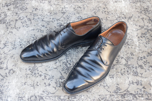 Crockett&Jones クロケットアンドジョーンズ HIGHBURY ハイバリー プレーン 外羽根 黒 ブラック UK7.5 / 26cm【W2720】