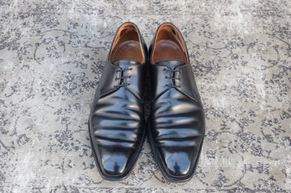 Crockett&Jones クロケットアンドジョーンズ HIGHBURY ハイバリー プレーン 外羽根 黒 ブラック UK7.5 / 26cm【W2720】