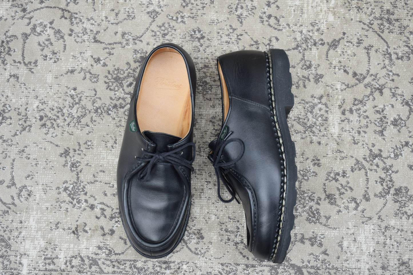 【美品】Paraboot パラブーツ MICHAEL ミカエル チロリアン 黒 ブラック 43 / 27.5cm〜28.0cm【Ｗ3562】