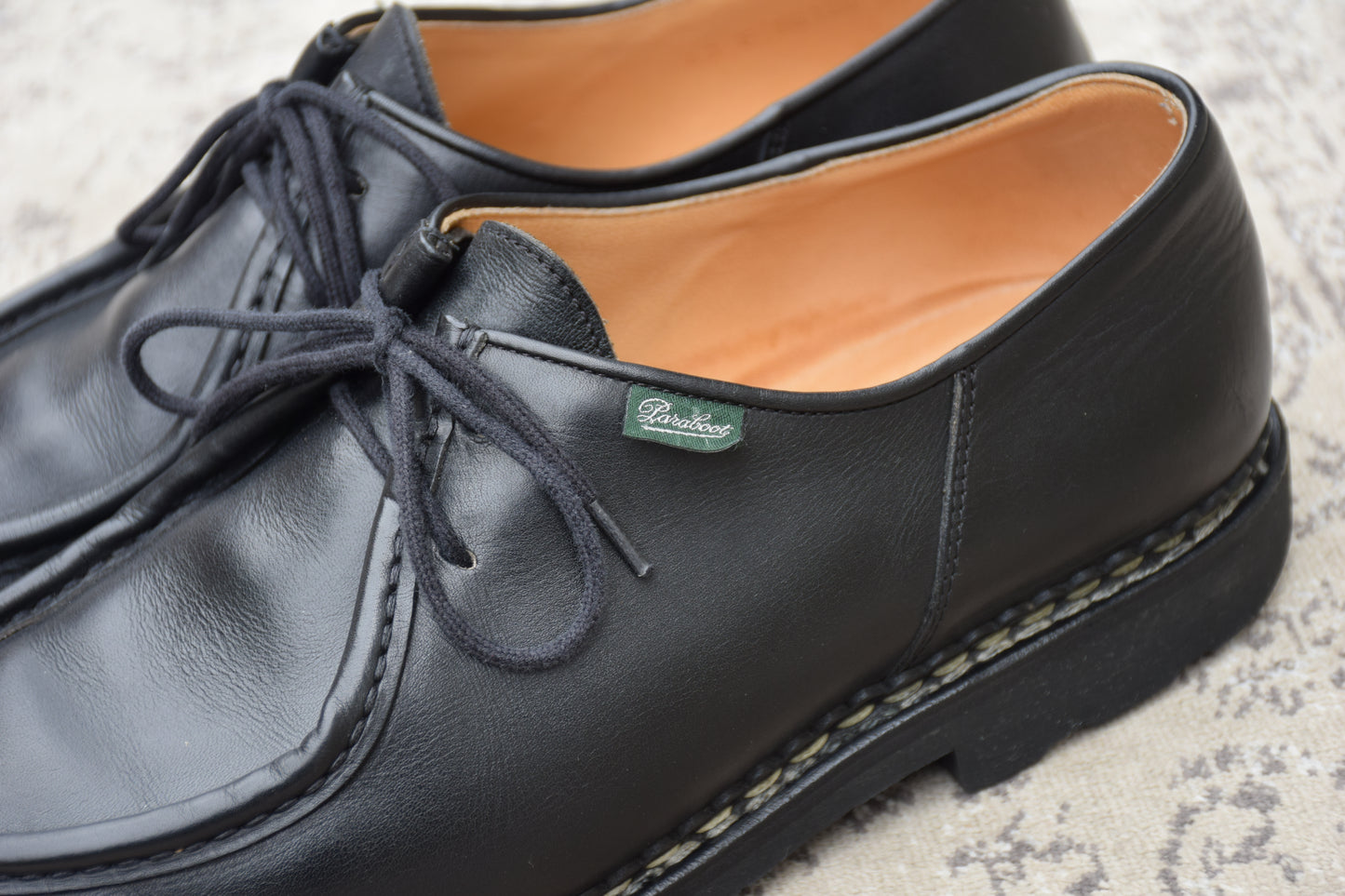 【美品】Paraboot パラブーツ MICHAEL ミカエル チロリアン 黒 ブラック 43 / 27.5cm〜28.0cm【Ｗ3562】