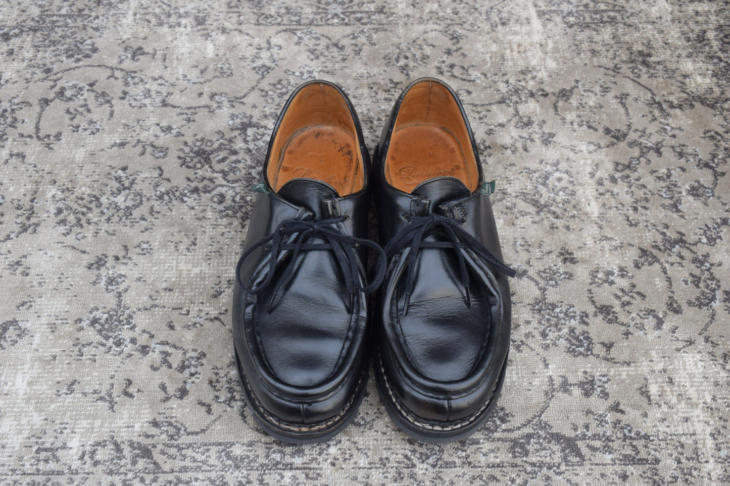 Paraboot パラブーツ MICHAEL ミカエル チロリアンシューズ 黒 ブラック EU39 / 24.5cm〜25.0cm【W3394】