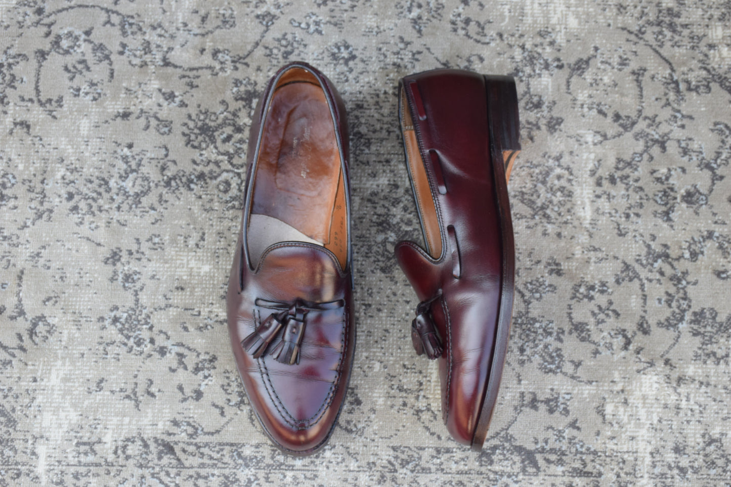 【リフト交換済み】ALDEN オールデン 663 タッセルローファー 赤茶 バーガンディ US10.5 / 28.5cm B/D【W3380】