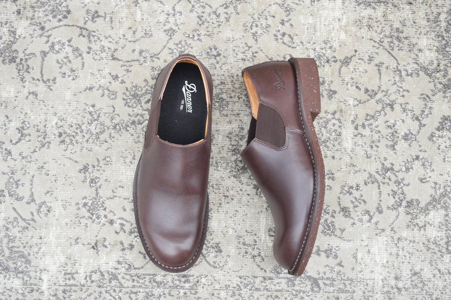 【極美品】Danner ダナー D212111 CARMAN カーマン ローカット サイドゴア 茶 ブラウン US9 / 27.0cm【W3563】