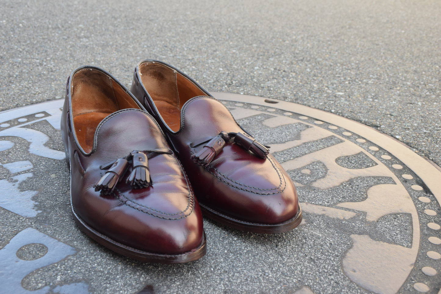 【リフト交換済み】ALDEN オールデン 663 タッセルローファー 赤茶 バーガンディ US10.5 / 28.5cm B/D【W3380】