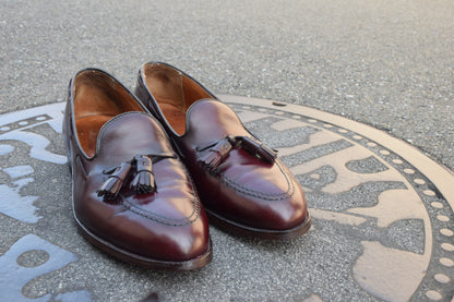 【リフト交換済み】ALDEN オールデン 663 タッセルローファー 赤茶 バーガンディ US10.5 / 28.5cm B/D【W3380】