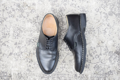 Paraboot ARLES Plain Wingtip Service Shoes, Black, Size UK7.5 (W3424), Size 26cm (W3424) - Sole Repaired