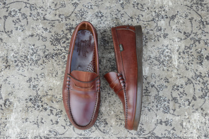 【美品】Paraboot パラブーツ Coraux コロー コインローファー ビーフロール マリンソール 茶 ブラウン UK6 / 24.5cm【W3381】