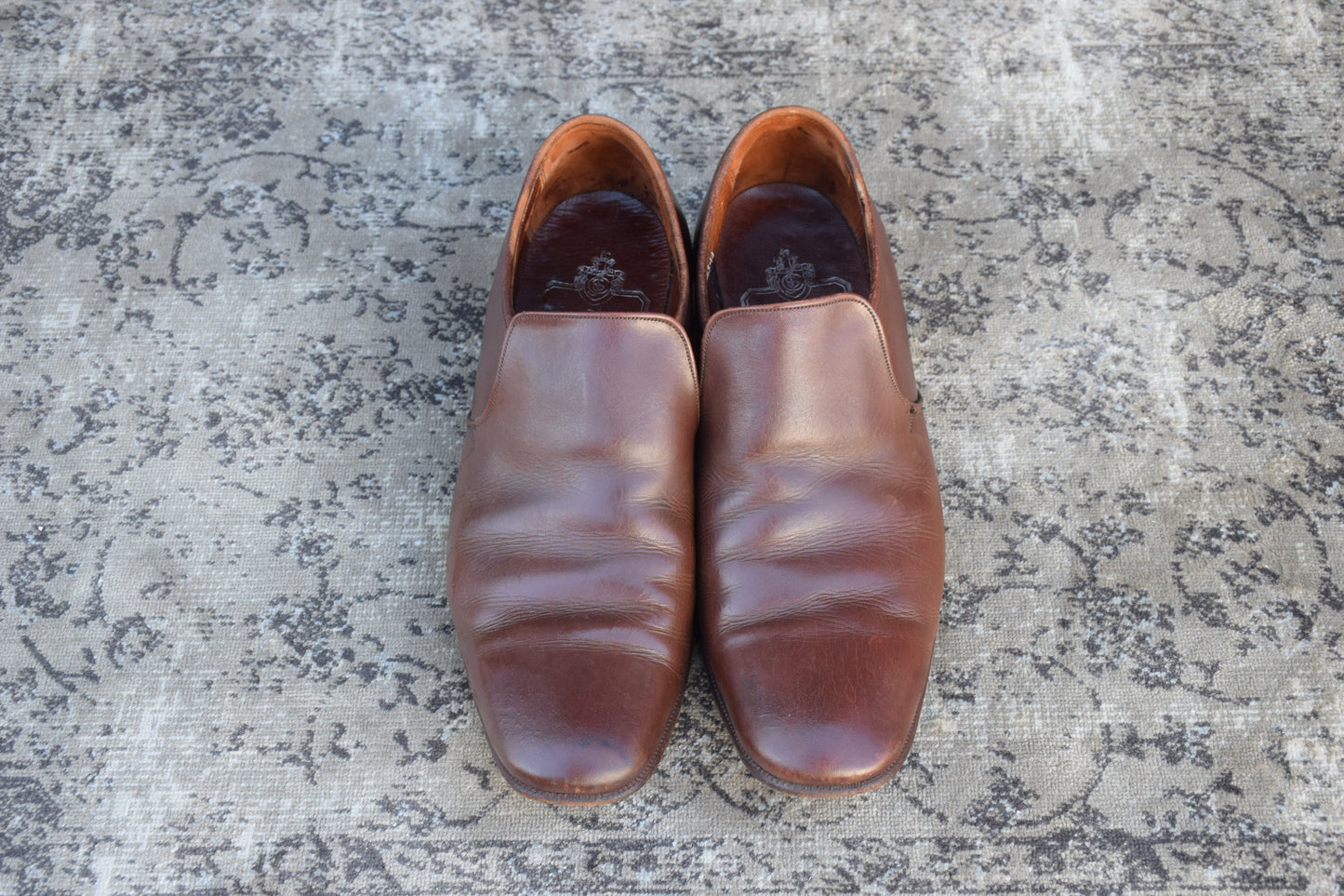 【旧ロゴ】Crockett&Jones クロケットアンドジョーンズ スリッポン ローファー UK10 / 28.5cm【W2518】