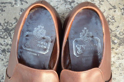 【旧ロゴ】Crockett&Jones クロケットアンドジョーンズ スリッポン ローファー UK10 / 28.5cm【W2518】