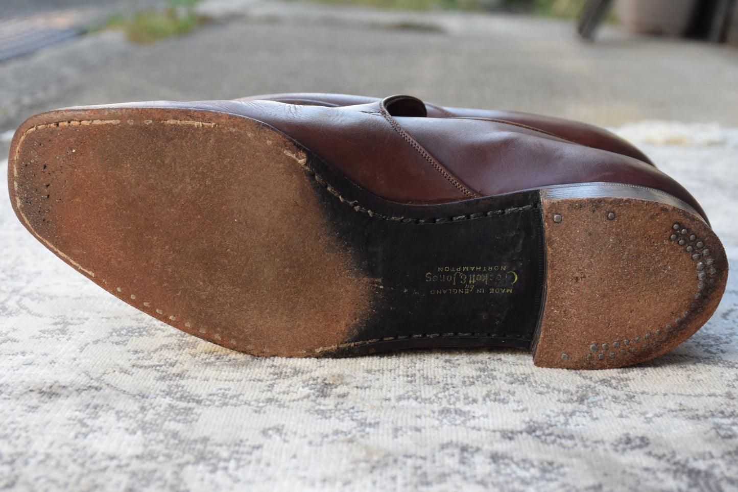 【旧ロゴ】Crockett&Jones クロケットアンドジョーンズ スリッポン ローファー UK10 / 28.5cm【W2518】