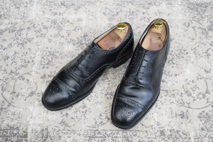 Church's 4 Cities Diplomat Full Brogue Straight Heel Boots in Black, Size UK8, 26.5cm (W3426)