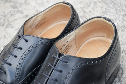 Church's 4 Cities Diplomat Full Brogue Straight Heel Boots in Black, Size UK8, 26.5cm (W3426)