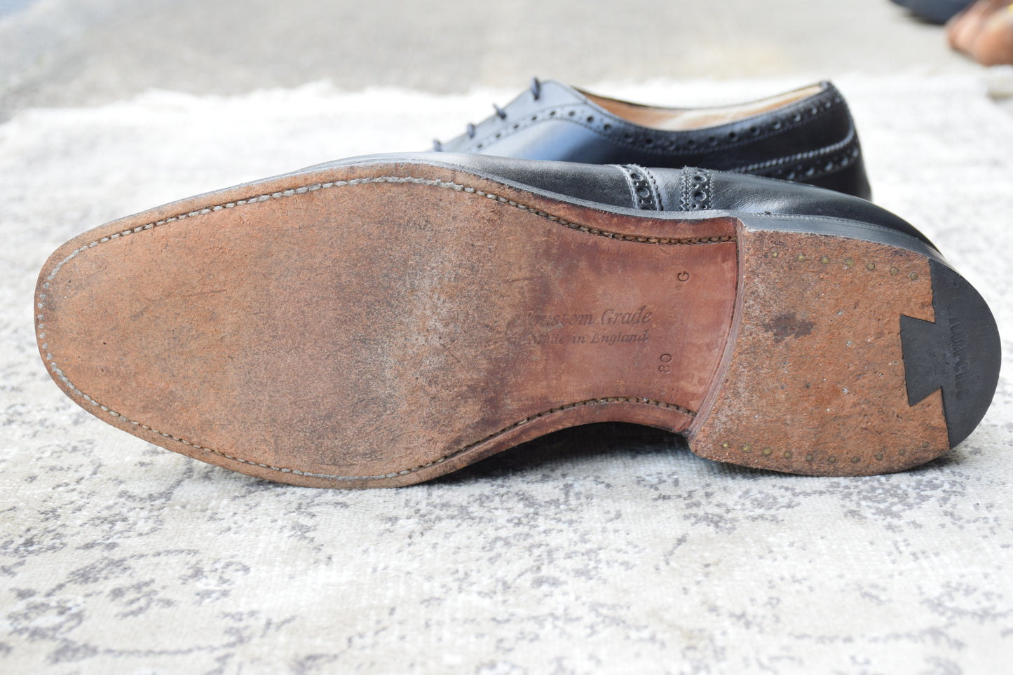 Church's 4 Cities Diplomat Full Brogue Straight Heel Boots in Black, Size UK8, 26.5cm (W3426)