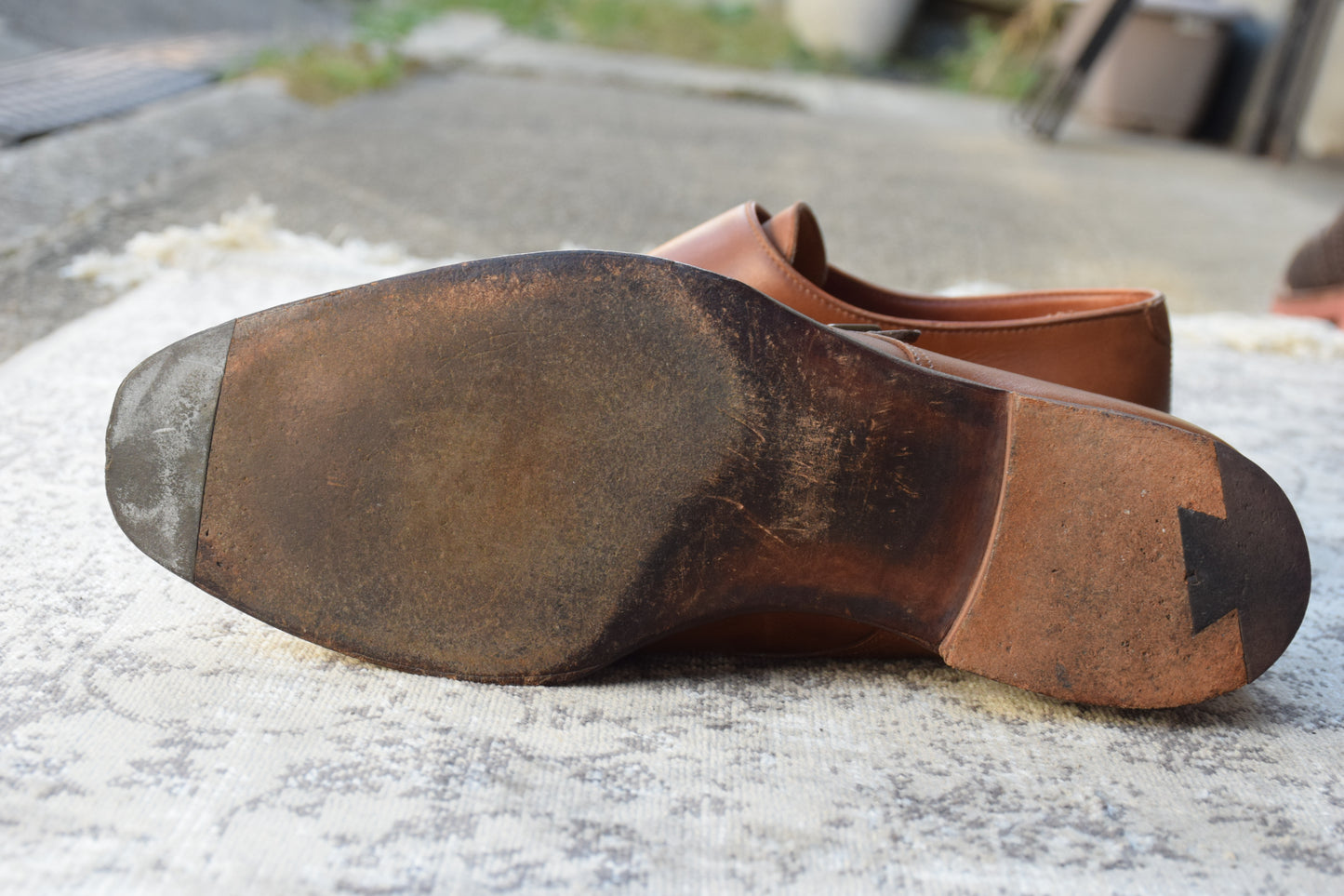 Crockett&Jones クロケットアンドジョーンズ CADOGAN カドガン ダブルモンクストラップ ストレート 茶 ブラウン UK6.5 / 25cm【W2456】