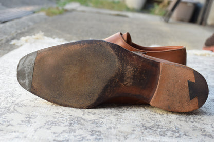 Crockett&Jones クロケットアンドジョーンズ CADOGAN カドガン ダブルモンクストラップ ストレート 茶 ブラウン UK6.5 / 25cm【W2456】