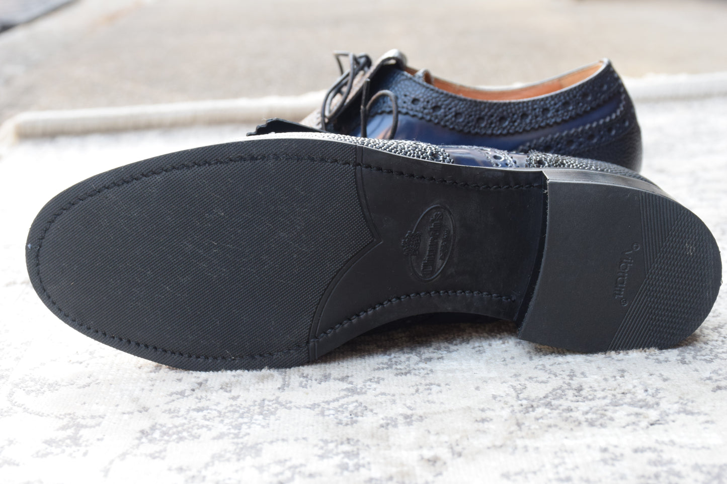 【極美品】Church’s チャーチ Constance R コンスタンス ウイング 内羽根 キルト 紺 ネイビー EU36 / 23〜23.5cm【W3385】