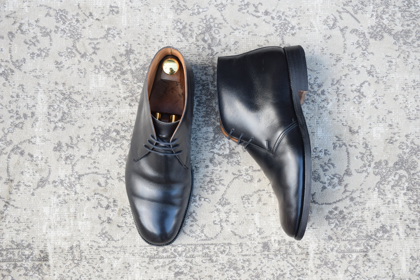 【良品】Crockett&Jones / クロケットアンドジョーンズ / CHILTERN / チルターン ジョージブーツ チャッカ 黒 ブラック UK6.5 / 25cm【W3428】