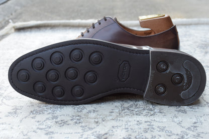 【極美品】Berwick バーウィック 5224 SIVI ストレート 内羽根 アンティーク調 茶 ダークブラウンUK6 / 25.5cm【W3386】