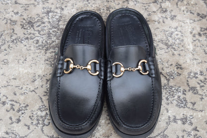 【極美品】Paraboot パラブーツ BAHAMAS MORS バハマ モールス ビットローファー スリッパ 黒 ブラック UK6.5 / 25cm【W3401】