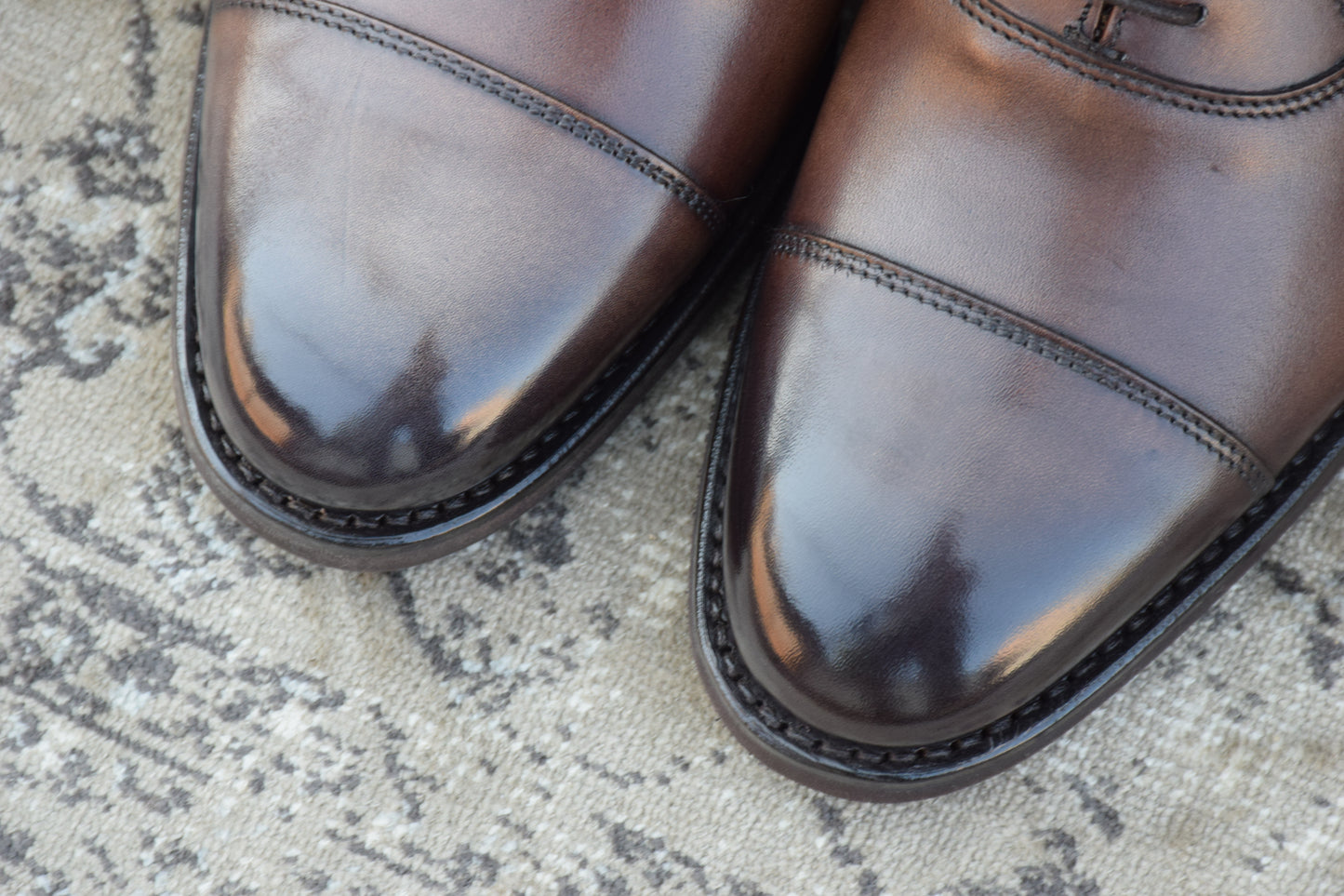 【極美品】Berwick バーウィック 5224 SIVI ストレート 内羽根 アンティーク調 茶 ダークブラウンUK6 / 25.5cm【W3386】