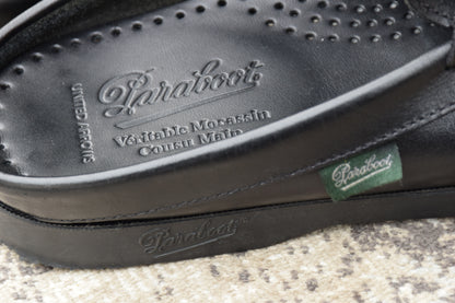 【極美品】Paraboot パラブーツ BAHAMAS MORS バハマ モールス ビットローファー スリッパ 黒 ブラック UK6.5 / 25cm【W3401】
