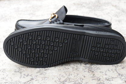 【極美品】Paraboot パラブーツ BAHAMAS MORS バハマ モールス ビットローファー スリッパ 黒 ブラック UK6.5 / 25cm【W3401】