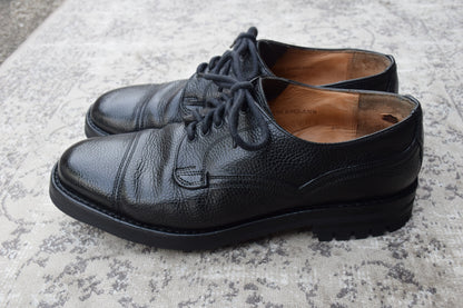 【リフト交換済み】JOSEPH CHEANEY&SONS ジョセフチーニーアンドサンズ KENGON ⅡR ケンゴン 2R ストレート 外羽根 グレインレザー 黒 ブラック UK6.5 / 25.5cm【W3403】