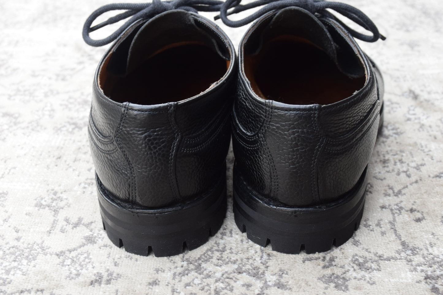 【リフト交換済み】JOSEPH CHEANEY&SONS ジョセフチーニーアンドサンズ KENGON ⅡR ケンゴン 2R ストレート 外羽根 グレインレザー 黒 ブラック UK6.5 / 25.5cm【W3403】