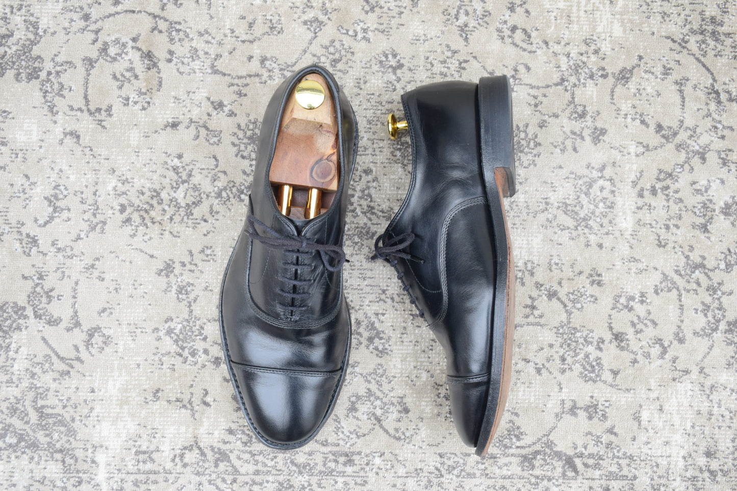 Allen Edmonds Park Avenue Straight Leg Boots, Black, Wingtip, Size US8.5 / 26.5cm, 3E [W3431]