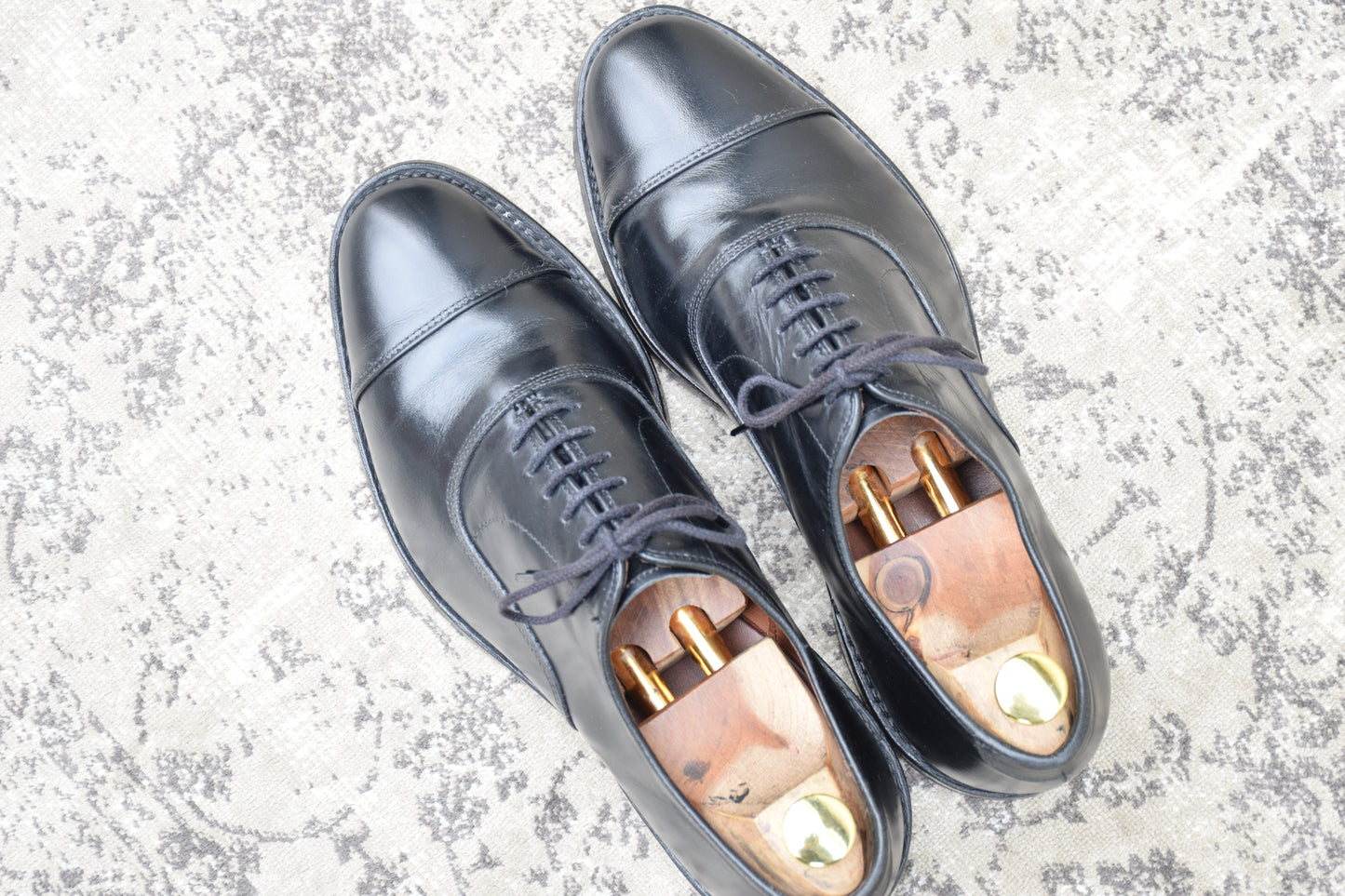 Allen Edmonds Park Avenue Straight Leg Boots, Black, Wingtip, Size US8.5 / 26.5cm, 3E [W3431]