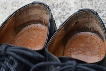 【リフト交換済み】JOSEPH CHEANEY&SONS ジョセフチーニーアンドサンズ KENGON ⅡR ケンゴン 2R ストレート 外羽根 グレインレザー 黒 ブラック UK6.5 / 25.5cm【W3403】