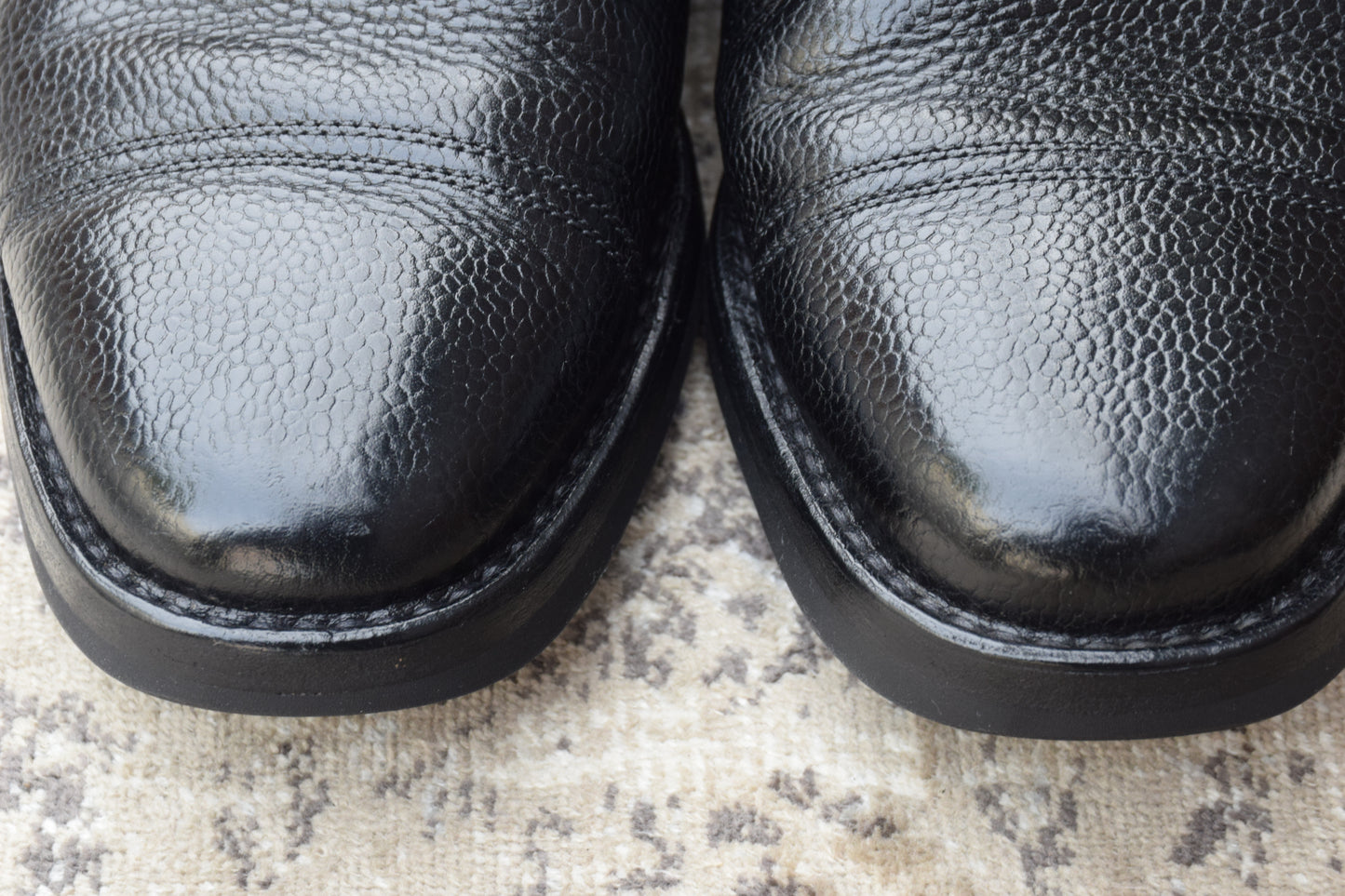 【リフト交換済み】JOSEPH CHEANEY&SONS ジョセフチーニーアンドサンズ KENGON ⅡR ケンゴン 2R ストレート 外羽根 グレインレザー 黒 ブラック UK6.5 / 25.5cm【W3403】